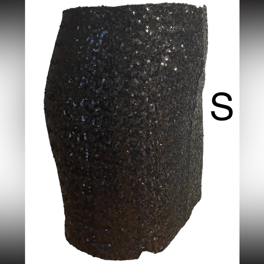 A|Wear Black Sequins Skirt